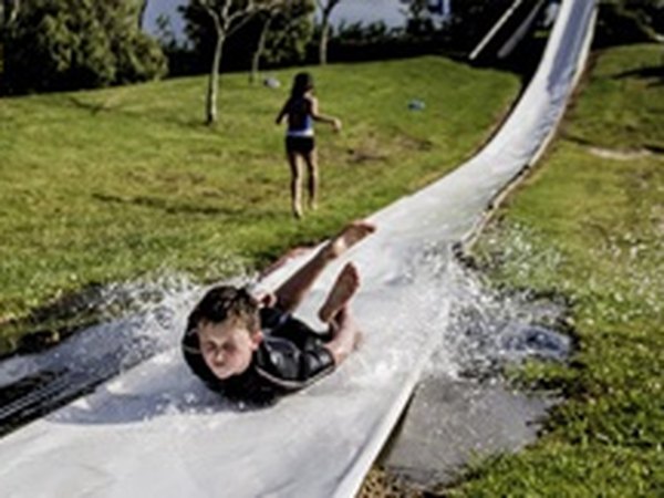 Waterslide fun at Marsden Bay Christian Camp